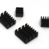 Heat Sink Kit for Raspberry Pi 4B - Black Aluminum