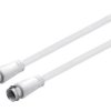 A+/SAT-M/M-0300-WH Kabel 3m F wtyk, z obu stron PVC klasa ekranowania A+ biały