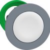 Pushbutton, unlabeled, unlit, groping, waistband round, white, front ring light gray, mounting Ø 30.5 mm, ZB5FA1C0