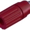Gniazdo bananowe montażowe SKS Hirschmann PKI 110, izolowane, O 4 mm, 35 A, czerwone