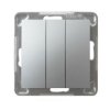 IMPRESJA Wyłącznik potrójny zwierny przycisk srebro ŁP-24Y/m/18 OSPEL