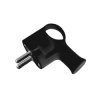 Wtyczka kątowa z uchem z/u 16A 250V UNISCHUKO czarna WT-40-2