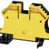 Through terminal block, screw connection, 1.5-25 mm², 2 pole, 76 A, 8 kV, yellow/black, 2000050000