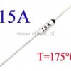 Bezpiecznik termiczny 15A; 175°C; axialny; THT