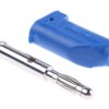 Adapter z wtykiem bananowym Męski Śruba typ Wtyk bananowy Niebieski 16A Schutzinger rozmiar 4 mm