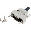 D-Sub connector housing, size: 4 (C), straight 180°, cable Ø 7 mm, zinc die casting, metal, 165X17339X