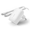Belkin Ładowarka kątowa 30W USB C, PD, PPS, biała + kabel USB C