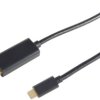 Adapter cable, 1.8 m, black, USB plug type C, straight to DisplayPort plug, straight, BS10-60185