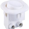 Rocker switch, white, 1 pole, On-Off, off switch, 6 (2) A/250 VAC, unlit, unprinted, 8014-108.01