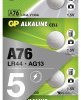 Ogniwo guzikowe LR 44 GP GP76ASTD597C5 1.5 V 5 szt. 110 mAh alkaliczno-manganowe
