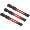 Sealey AK8228 Slotted 6.5mm Impact Power Tool Bits 50mm - 3pc
