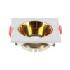 Oprawa Punktowa Oczko Gu10 Ip20 Biała+Złoty Połysk Kwadrat 6654