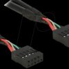 83872 USB 2.0 Pin header Extension Cable 10 pin male / female 10 cm