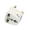 EU / US / India to Ireland / UK 230V AC Mains Power Travel Adapter, Grey