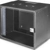 19 inch wall enclosure, 9 U, (W x H x D) 540 x 460 x 400 mm, sheet steel, black, DN-49205