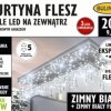 Kurtyna świetlna zewnętrzna flesz 200l kurtyna sople z dod.gn. 9,6m dekoracji+1,5 m przewodu zasil. biały/biały flash 25-692