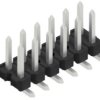 Pin header, 12 pole, pitch 2.54 mm, angled, black, SLLP6SMD05112ZPS