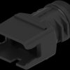 End housing, rectangular, for plug, 1011-357-1205