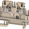 Multi level terminal block, push-in connection, 0.14-6.0 mm², 4 pole, 32 A, 8 kV, dark beige, 2675160000