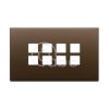 Ramka ozdobna 4Mx8 Flat, szczotkowany ciemny brąz, 22694.12