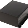 Aluminum enclosure, (L x W x H) 121 x 78 x 28 mm, black (RAL 9005), IP54, 1455NF1201BK