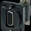 NADB15FF-B 15 pole D-SUB feedthrough, black