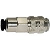 Quick-release coupling, L 43.5 mm, 35 bar, brass, nickel-plated, for hose, 107175