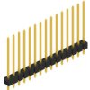 Pin header, 15 pole, pitch 2.54 mm, straight, black, 10048775