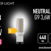 Żarówka LED G9 3.6W 440lm 4000K ceramiczna klasa E Forever Light