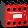 LADN22S Red auxiliary switch block for safety circuit, 2 NO + 2 NC