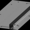 Roof plate, with cable entry, steel, (W x H x D) 350 x 25.5 x 800 mm, 8PQ2300-8BA07