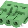 Socket header, 3 pole, pitch 5.08 mm, angled, green, 1943315