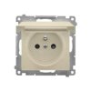 Simon 55 Gniazdo do wersji IP44 bez uszczelki (moduł), szybkozłącza. Klapka w kolorze pokrywy Szampański mat TGZ1BCUZ.01/144
