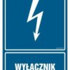 ZNAK - HG009 Wyłącznik 30 x 45 cm FN - Folia samoprzylepna