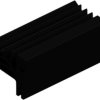 Extruded heatsink, (L x W x H) 75 x 35.3 x 35 mm, 6.3 to 2.6 K/W, black anodized, 10020645