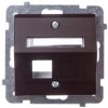 SONATA Obudowa gniazda komputerowego pojedynczego skośna czekoladowy metalik GPK-1RS/p/40