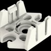 770-673 Mounting plate, 3-pin, for distribution boards, plastic, white