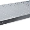 Shelf, fixed mounting, steel, (W x H x D) 483 x 43 x 708 mm, 1 U, gray, for 483 mm profile rails, DN-97648