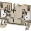 Through terminal block, push-in connection, 0.5-4.0 mm², 4 pole, 32 A, 8 kV, dark beige, 2051500000