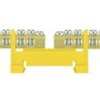 Listwa Zaciskowa Niska Na Szynę 2X5-Torowa Dzielona Żółta Th35 E.4132