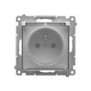 Simon 55 Gniazdo do wersji IP44 bez uszczelki (moduł), szybkozłącza. Klapka transparentna Jasnoszary mat TGZ1BCUZ.01/114A