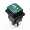 KCD4-G przełącznik kołyskowy hermetyczny podświetlany zielony ON-OFF-ON; 16A / 250V