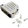 D-Sub connector housing, size: 4 (C), angled 45°, cable Ø 11 mm, ABS, black, 600X54037X