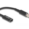 Delock Kabel do ładowania USB Złącze żeńskie USB-C®, Wtyczka DC 5,5 mm 0.15 m czarny 60041