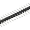 Pin header, 20 pole, pitch 2 mm, straight, black, 10063857