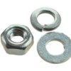 Nakrętka i 2 podkładki; NOM324PP; M3; 2,4mm; 2,4mm; stal ocynkowana; podkładka sprężynująca; podkładka płaska; RoHS