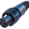 XLR panel socket, 3 pole, gold-plated, 2.5 mm², AWG 14, metal, NC3FX-SPEC.