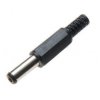 Wtyk DC 5.5x2.5mm na przewód plastik