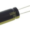 Kondensator 2200μF 25V dc Radialny, Otwór przelotowy Panasonic roztaw: 5mm 12.5 (Dia.) x 30mm