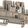Terminal block, push-in connection, 4.0 mm², 4 pole, 32 A, 8 kV, dark beige, 2676050000